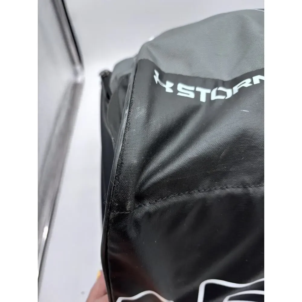 Under Armour Storm Duffel Bag Gym Workout Pockets Shoulder Carry Gray Black